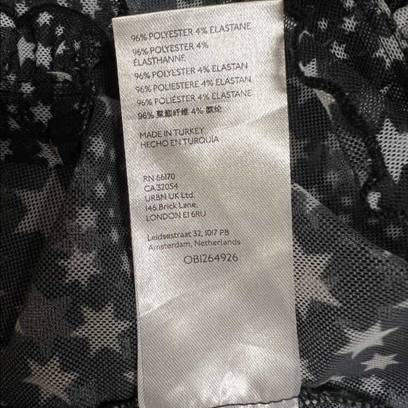 NEW FREE PEOPLE Y2K Sheer Star Tie Front Ruffle V-Neck Long Sleeve Crop Top XS - Picture 15 of 15